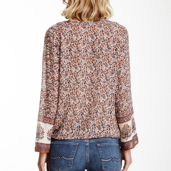 LUCKY BRAND Cinnamon Stick Katrina Peasant Top S - Picture 2 of 8